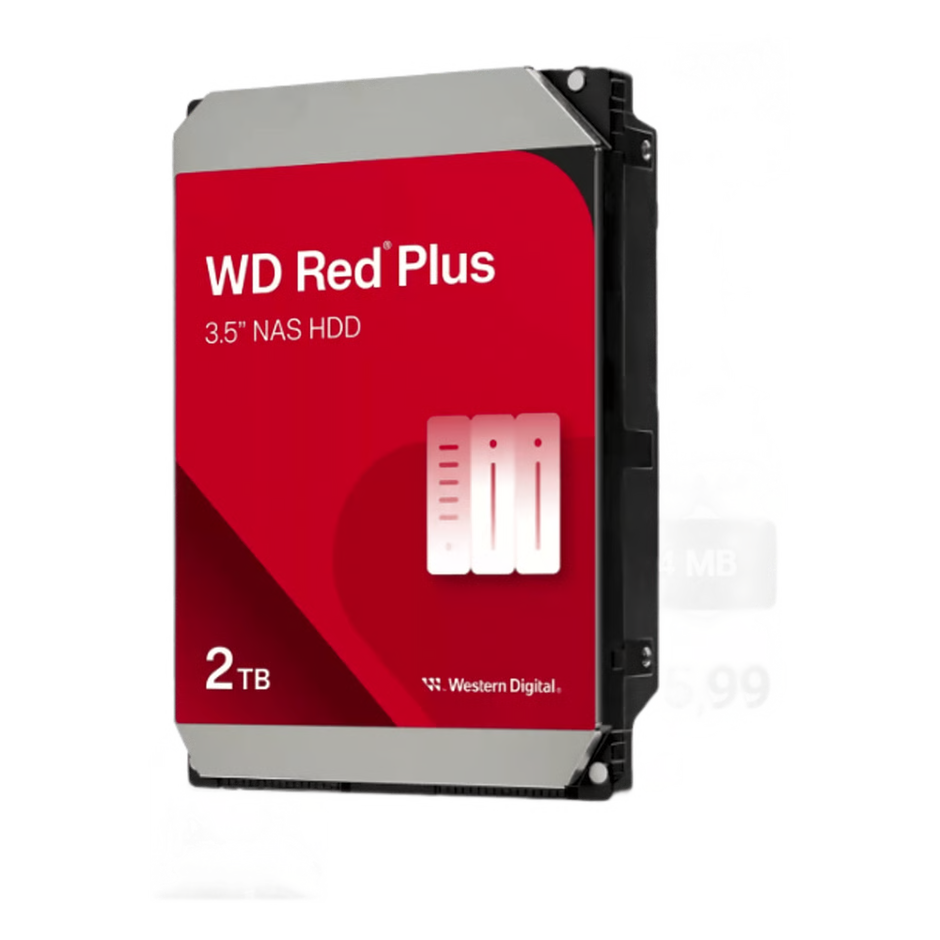 Disco Duro WD RED / 2 TB / 3.5" / 5400 RPM / CMR / 64 MB Caché / 175 MB/s / NASware™ / RAID Optimizado / MTBF 1M Horas