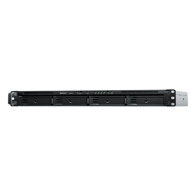 NAS Rack / 4 Bahías / 1U / AMD Ryzen R1600 / 2 GB DDR4 ECC / 570 MB/s Lectura / 530 MB/s Escritura / Dual 1GbE / Actualización 10GbE