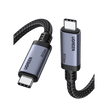 Cable USB-C Thunderbolt 5 / 80 Gbps Bidireccional / 120 Gbps Unidireccional / 1 m (3.28 ft) / 24 Pines / E-Marker IP2133H / 5A Máximo / Aluminio + Cobre Blindado