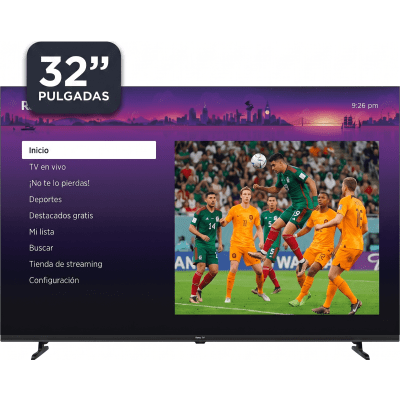 Smart TV QLED / 32 Pulgadas / HD 1366x768 / Wi-Fi / 3 HDMI / VESA 100x100 mm