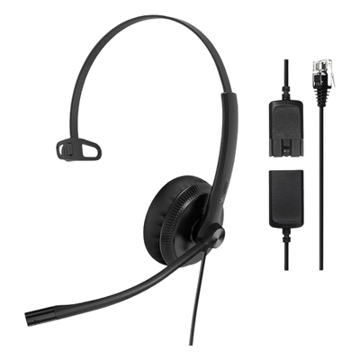 Diadema Yealink YHS34 alámbrica mono con cancelación de ruido audio HD