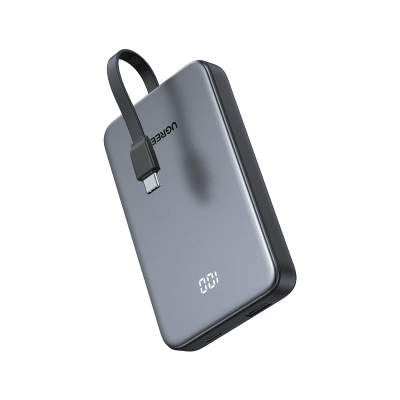 Power Bank 10000mAh 20W con Cable Integrado