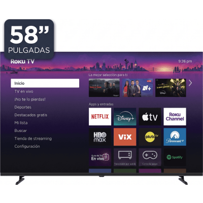 Smart TV QLED / 58 Pulgadas / 4K UHD / Dolby Audio / Wi-Fi 2T2R / 3 HDMI / VESA 200x200 mm