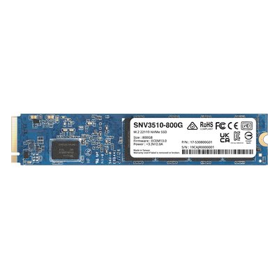 SSD NVMe M.2 SNV3410/3510 | SSD 400GB | Alto Rendimiento 400000 IOPS Lectura | Resistencia Empresarial 1022 TBW | Protección de Datos Integral | Análisis de Vida Útil | Diseñada para Sistemas Synology.