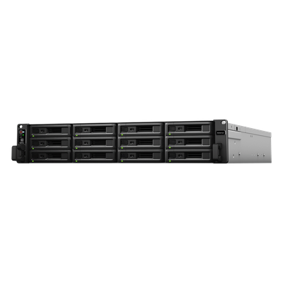 NAS Rack / 12 Bahías / Procesador Intel Xeon 8 Núcleos / 8 GB DDR4 ECC / Dual 10GbE / Escalable a 36 Bahías / Alimentación Redundante