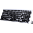Teclado Inalámbrico Multimodo / Bluetooth + 2.4 GHz / Batería Recargable 500 mAh / 3 Dispositivos Simultáneos / Recorrido de Tecla 1.8 mm / Carga USB-C / Alcance 10 m (33 ft) / Windows macOS Linux ChromeOS Android