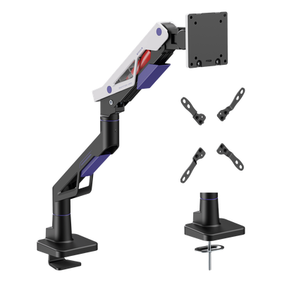 Brazo para Monitor / 24 a 57 Pulgadas / Carga 30 kg / VESA 75x75 a 200x200 / Inclinación +70° a -45° / Giro ±90°