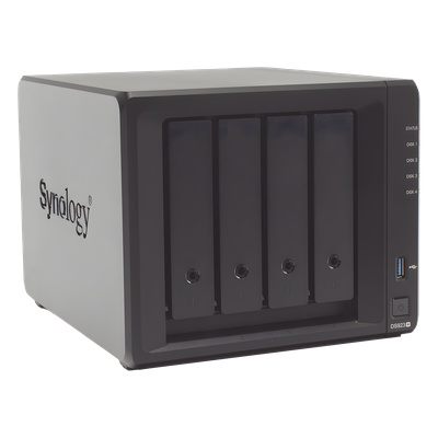 Servidor NAS de 4 Bahías (Expandible a 9 Bahías) / Hasta 162 TB / Servicio Nube Gratis (P2P) / Administración Remota y Respaldo Programado