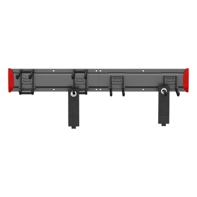 Estante de Almacenamiento de Pared / Capacidad 136 kg / Ganchos Ajustables / 2 Placas de Montaje / Acero y Plástico