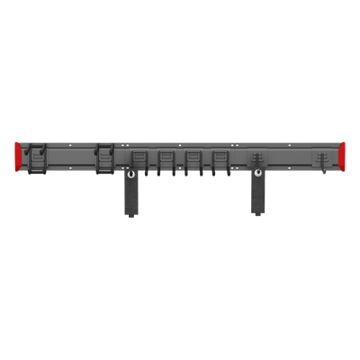 Sistema de Almacenamiento de Pared / Capacidad Total 228 kg (502.7 lb) / 8 Ganchos Ajustables / 2 Bandas de Sujeción / Estructura Acero y Plástico
