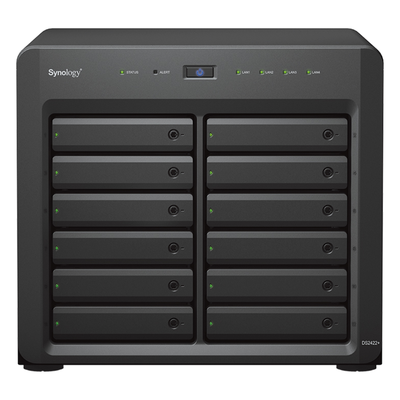 NAS de Escritorio / 12 Bahías / Expansible a 24 / AMD Ryzen Quad-Core 2.2 GHz / DDR4 ECC 32 GB / Caché NVMe / 10-25GbE / 2100 MB/s Lectura