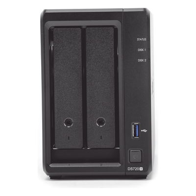 Servidor NAS de escritorio con 2 bahías / Expandible a 7 bahías / Hasta 112 TB