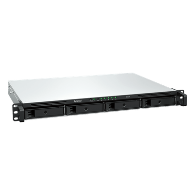 Unidad de Expansión RackStation / 1U 4 Bahías / SATA 3.5" y 2.5" Hot-Swap / Chasis Corto 290 mm (11.4 in) / Expansión en Línea / USB Type-C / Plug & Play / Garantía 3 Años
