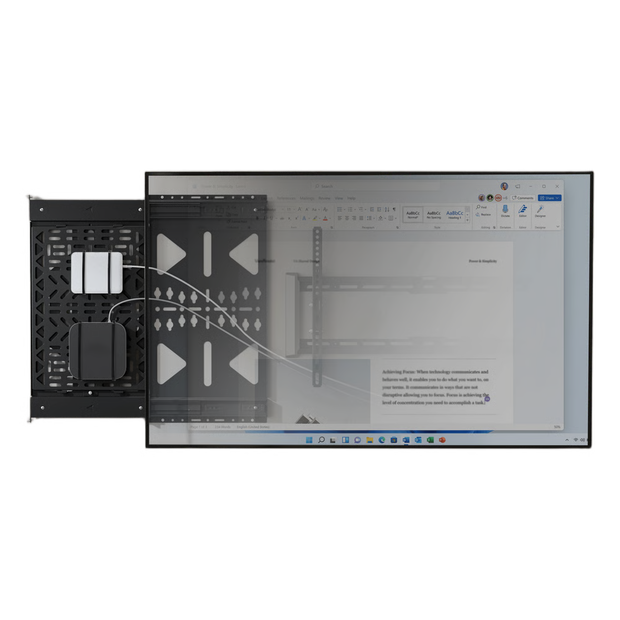 Panel de Almacenamiento AV Deslizante / Capacidad 10 kg (22 lbs) / Rango 300 mm / Acero de Alta Resistencia / Quick-Release / Montaje Pared y Riel
