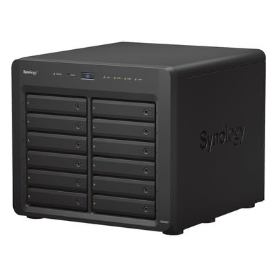 NAS de Escritorio / 12 Bahías / Expansible a 24 / AMD Ryzen Quad-Core 2.2 GHz / DDR4 ECC 32 GB / Caché NVMe / 10-25GbE / 2100 MB/s Lectura
