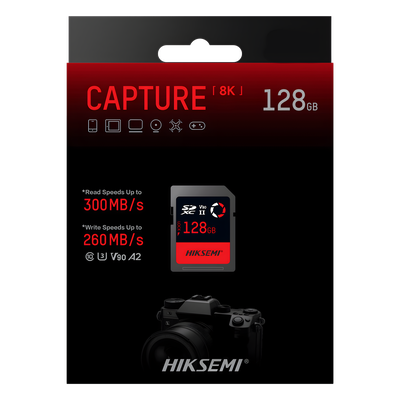 Tarjeta SD Profesional / 128 GB / 300 MB/s Lectura / 260 MB/s Escritura / U3 V90 / 4K-8K / TLC
