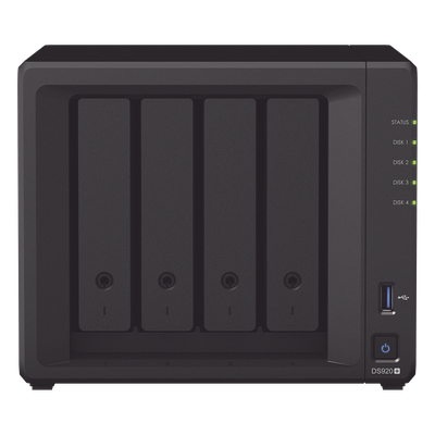 Servidor NAS de escritorio con 4 bahías / Expandible a 9 bahías / Hasta 144 TB