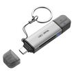 Lector de Tarjetas / USB 3.2 5 Gbps / Dual USB-A y USB-C / SD y Micro SD Simultáneo / Aluminio 73 mm