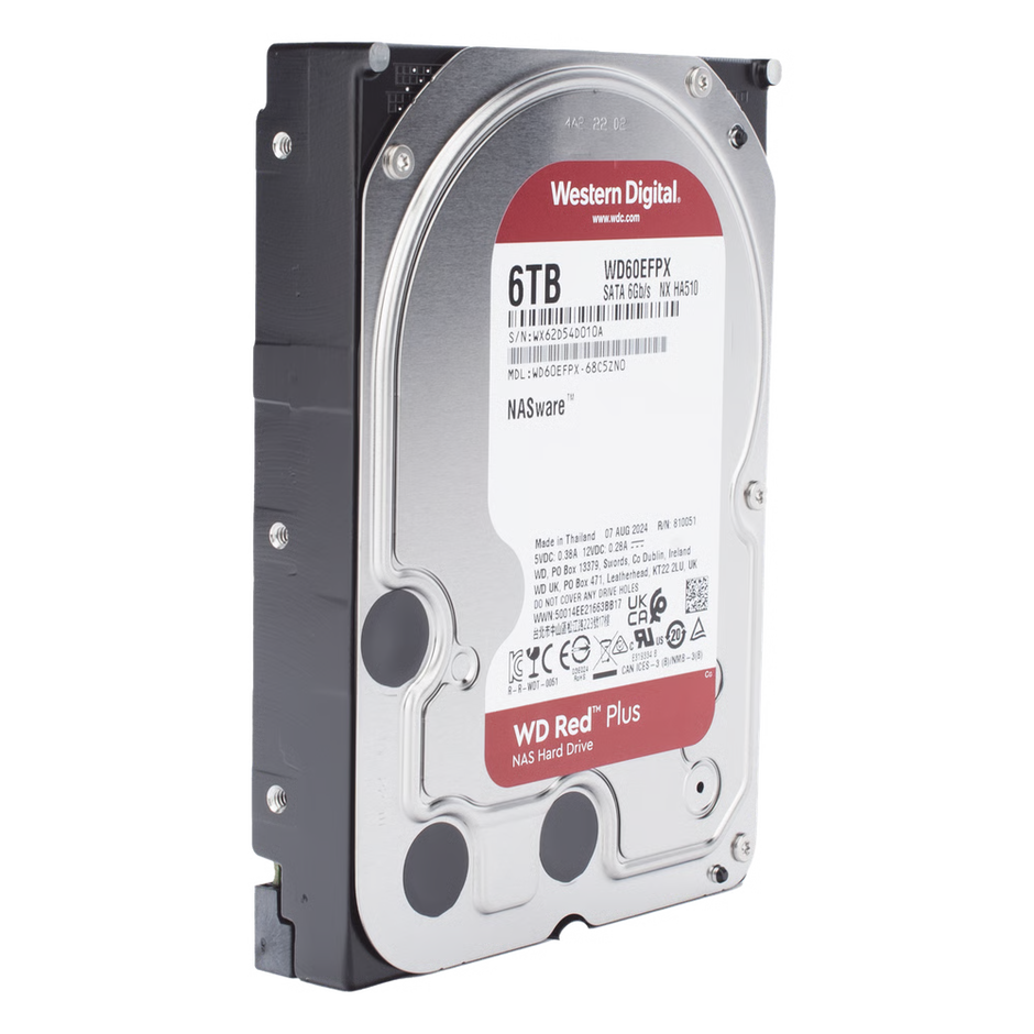 Disco Duro Red de 6TB / 5400 RPM / Optimizado para NAS / Uso 24-7 / 3 Años de Garantia
