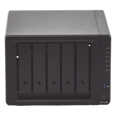 Servidor NAS de 5 Bahías (Expandible a 15 Bahías) / Hasta 270 TB / 8 GB RAM / Servicio Nube Gratis (P2P) / Administración Remota y Respaldo Programado