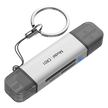 Lector de Tarjetas / USB 3.2 5 Gbps / Dual USB-A y USB-C / SD y Micro SD Simultáneo / Aluminio 73 mm