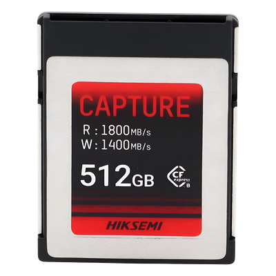 Memoria CFexpress Tipo B / 512 GB / 1800 MB/s Lectura / 1700 MB/s Escritura / PCIe Gen 3×2 / 8K RAW