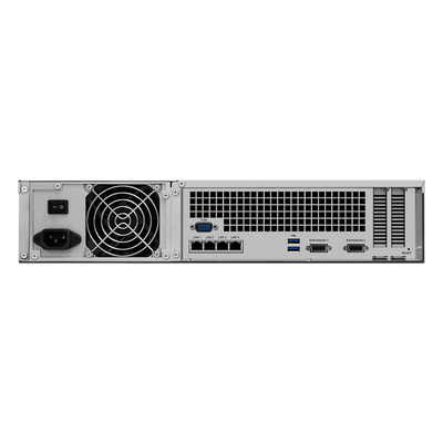 NAS Rack / Intel Xeon D-1521 4-Core 2.4GHz / 12 Bahías (36 con Expansión) / 8GB DDR4 ECC (64GB Max) / 4,700 MB/s Lectura / 10GbE / 2x PCIe Gen3 x8 / Virtualización VMware-HyperV-Citrix-OpenStack