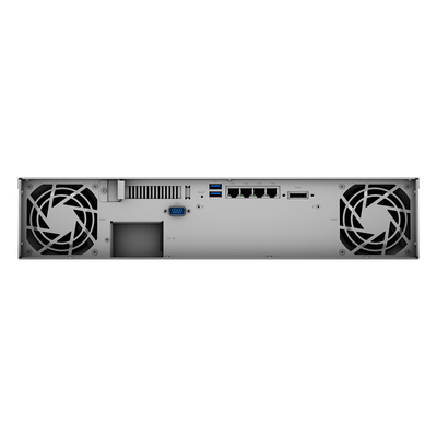 Servidor NAS Rack / 8 Bahías SATA / Expansión a 12 Bahías / CPU AMD Ryzen V1500B / 4 GB DDR4 ECC / 10/25GbE PCIe / Fuente Redundante / Chasis 2U