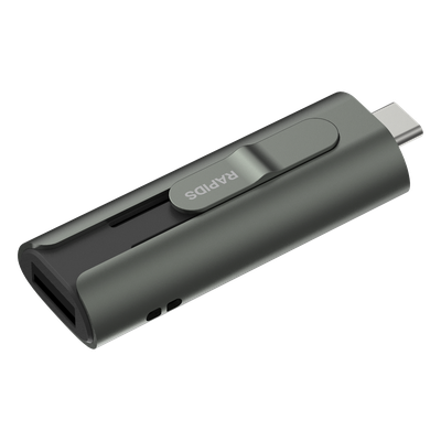 Unidad Flash SSD Portátil / 512 GB / USB-C y USB-A / 1000 MB/s Lectura y Escritura / OTG / 17.5 g